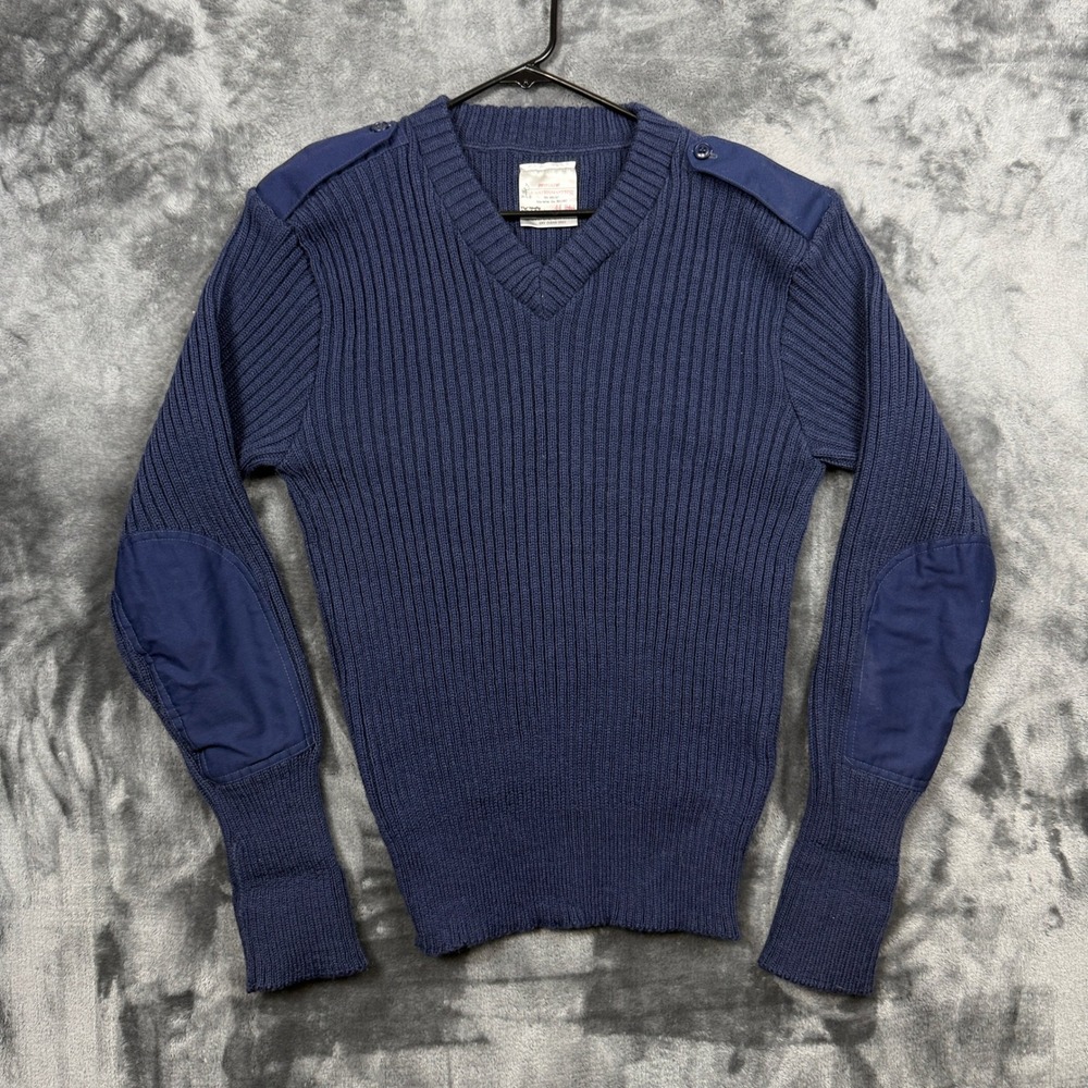 Brigade Quartermasters Woolly Pully Sweater Mens 44 Navy Blue Wool Military